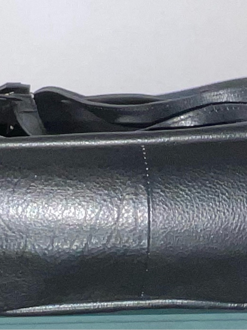KOOBA BLACK PEBBLED LEATHER 2 STRAP SHOULDER BAG FRONT POCKET - VERY GOOD - Picture 13 of 14